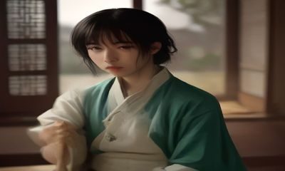 专业摄影师在工作室布置绳艺摄影场景，暖光环境下与模特沟通拍摄方案